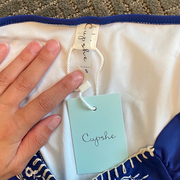 Cupshe Blue Tankini Swimsuit - Picture 3 of 4